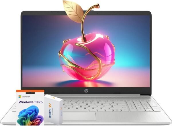 HP 最新的 15 吋筆記型電腦,Intel Celeron N4120 四核心處理器,32GB RAM,2TB SSD,15.6 吋 HD Micro Edge LED 顯示器,快速充電,SD 讀卡器,Windows 11 Pro,WOWPC 恢復 USB