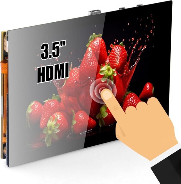 OSOYOO 3.5 吋 HDMI 電容式觸控螢幕,適用於 Jetson Nano/Raspberry Pi 5、4、3B / PC、Pulg 和播放,相容於 Windows 11 10 8 7、Raspberry Pi OS、Ubutun、Kali