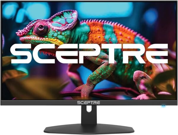 Sceptre 全新 27 吋電競顯示器 100Hz 1ms DisplayPort HDMI x2 100% sRGB AMD FreeSync 內建喇叭,眼部護理無框機黑色 2024 (E275W-FW100T)