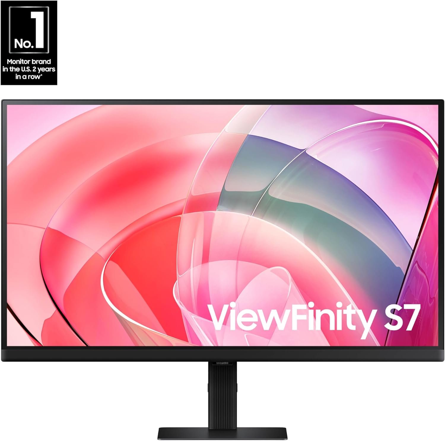 SAMSUNG 三星 27 吋 ViewFinity S7 (S70D) 系列 4K UHD 高解析度顯示器,配備 HDR10 多個連接埠,易於安裝支架,高級眼部護理,LS27D702EANXGO,2024:圖片 2
