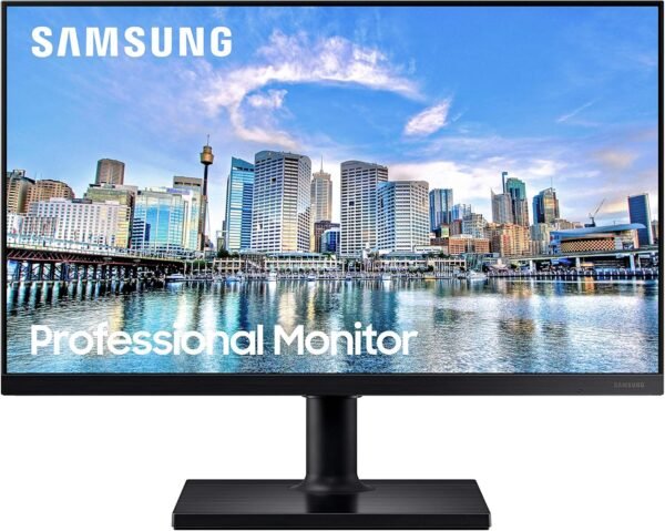 SAMSUNG 三星 FT45 系列 27 吋 FHD 1080p 電腦顯示器,75Hz,IPS 面板,HDMI,USB 集線器,高度可調支架,3 年 WRNTY (LF27T450FQNXGO),黑色